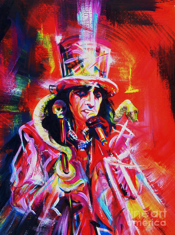 671x900 Alice Cooper. The Legend Painting By Anna Duyunova - Cooper Artist Painting