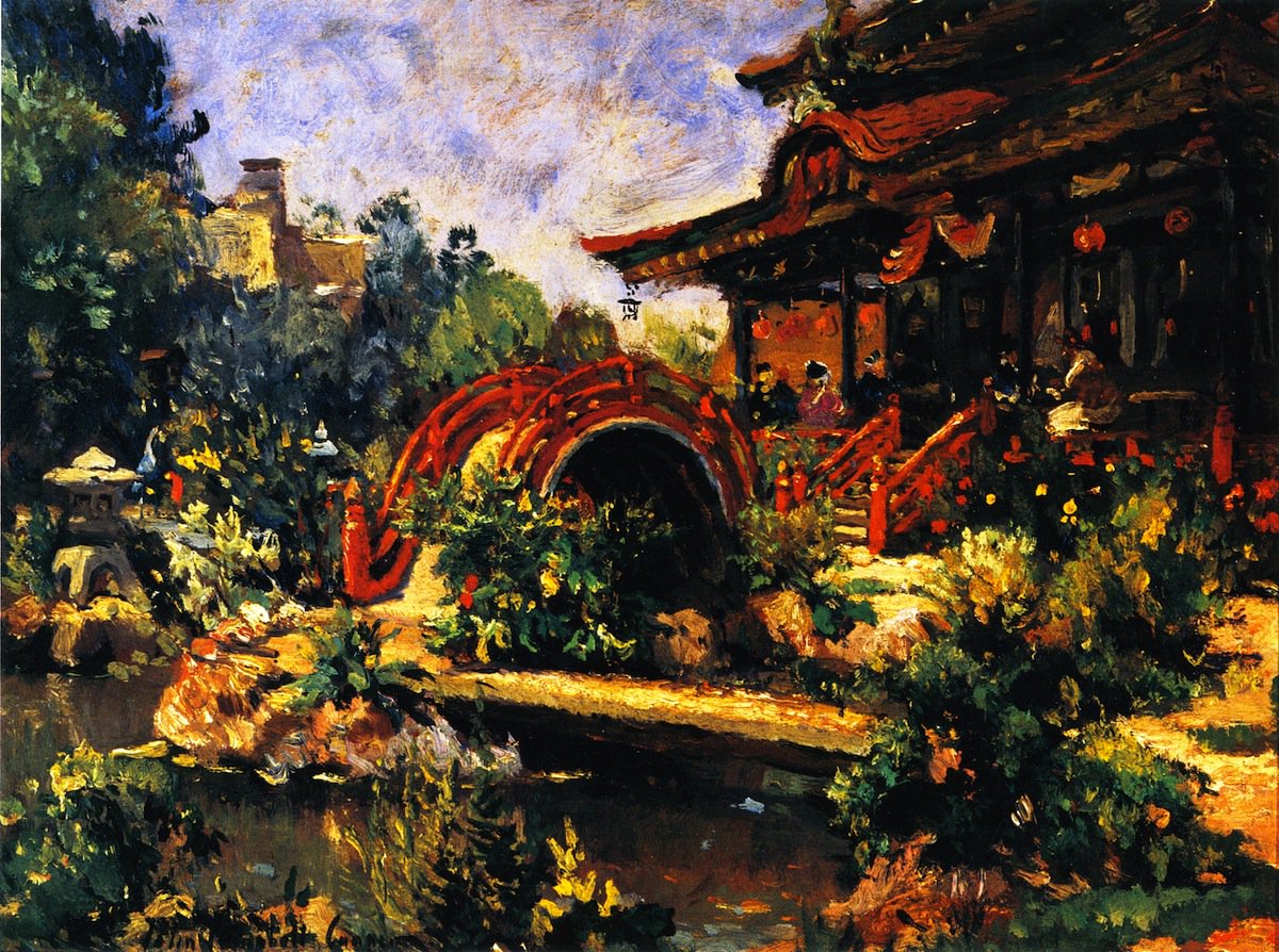 1200x894 Japanese Tea Garden Painting Colin Campbell Cooper Oil Paintings - Cooper Painting