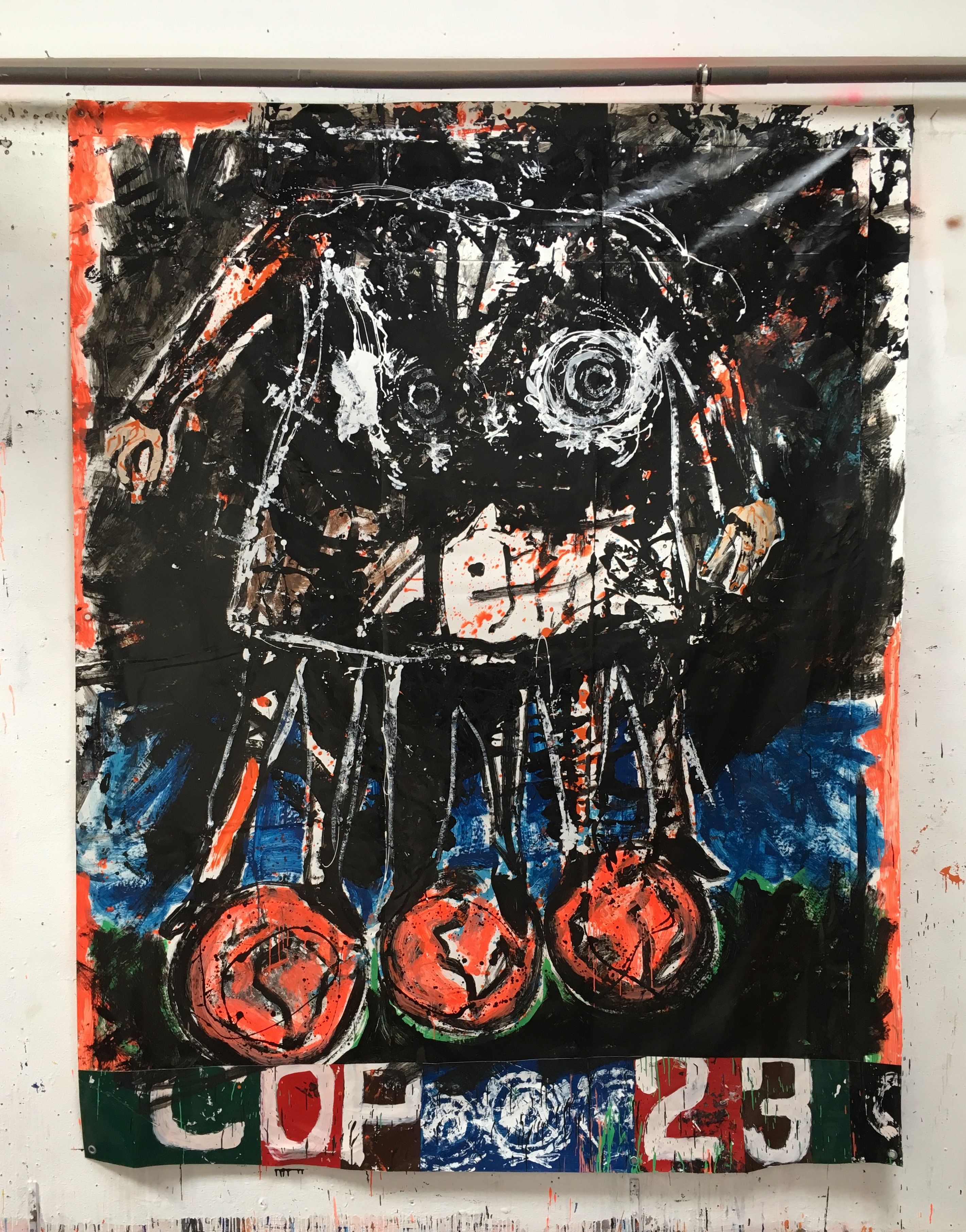 2841x3625 Hermann Josef Hack, Cop 23, 170823, Painting On Tarpaulin, 288 X - Cop Painting