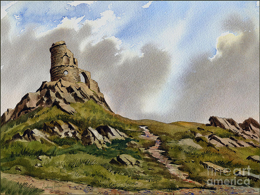 900x675 Mow Cop Castle Painting By Anthony Forster - Cop Painting