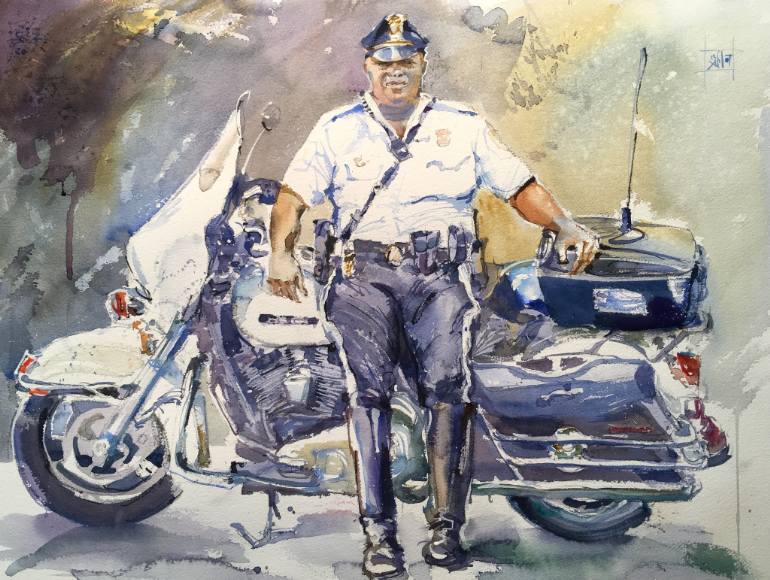 770x580 Saatchi Art Dc Cop Painting By Gregory Radionov - Cop Painting