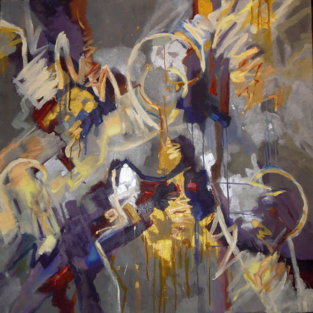 640x640 Valerie Hoffmann Artwork Copernicus Rules Original Painting - Copernicus Painting