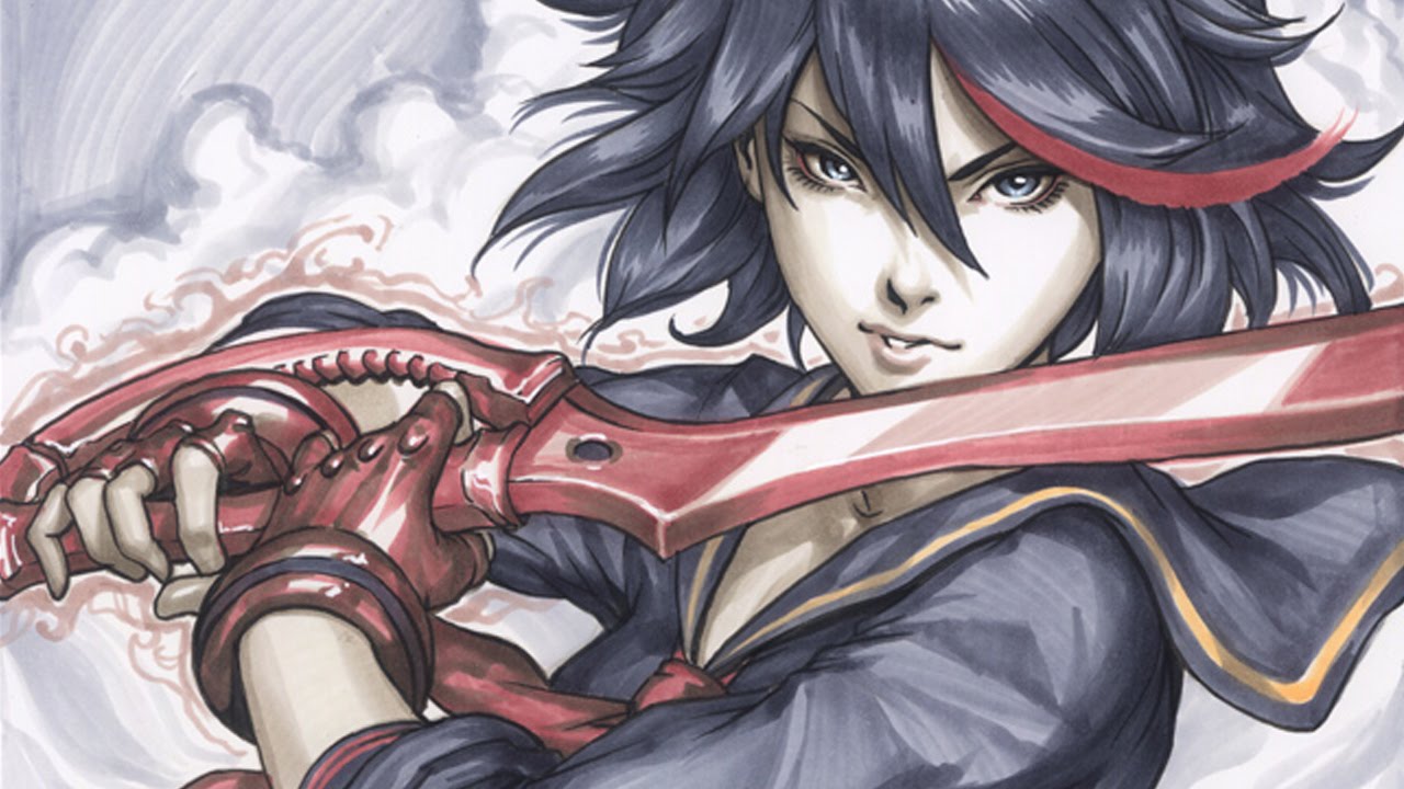 1280x720 Matoi Ryuko (Kill La Kill) Copic Markers Painting - Copic Marker Painting