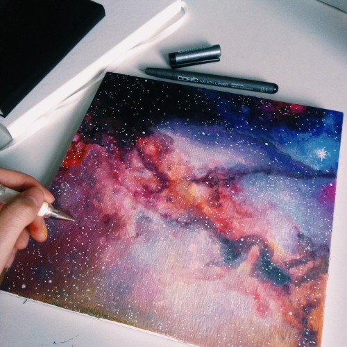 500x500 Drawing Uploads Mine Painting My Art Space Galaxy Stars Creative - Copic Marker Painting
