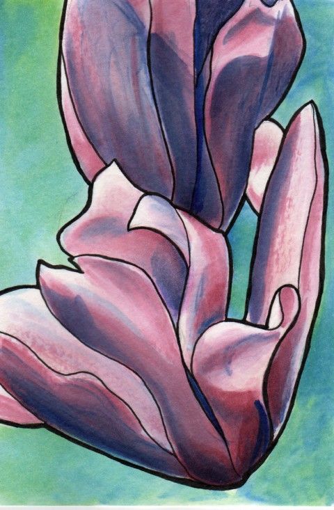 480x733 How To Paint With Various Ink Copic, Watercolour Techniques - Copic Painting