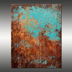 236x236 Original Abstract Modern Painting - Copper Painting