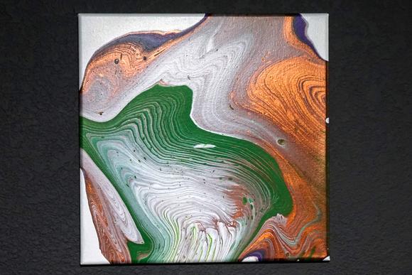 580x387 Original Fluid Art Abstract Painting - Copper Painting