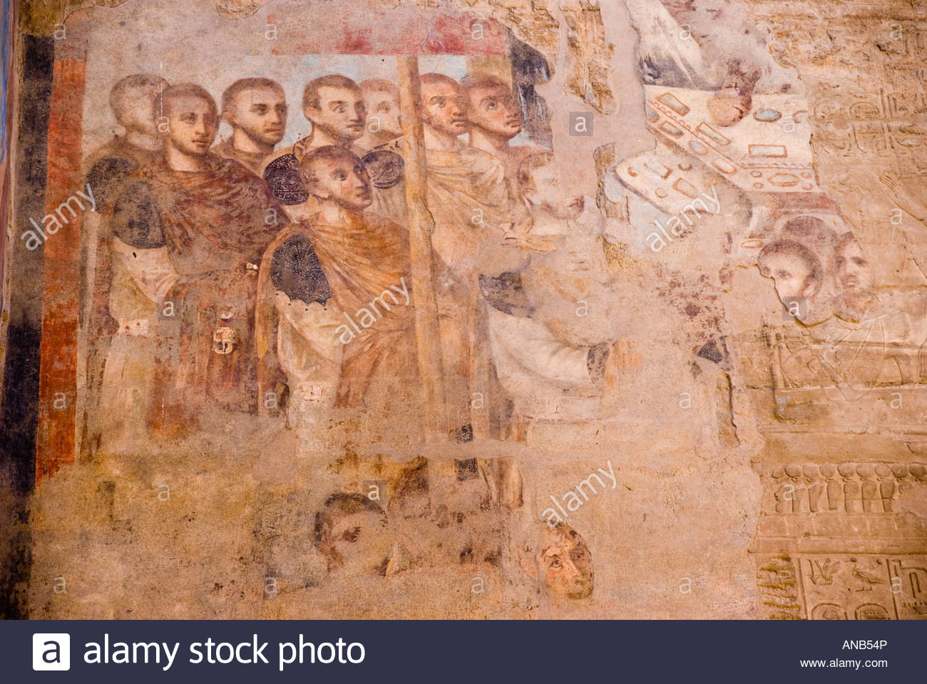 1300x960 Egypt Luxor The Temple Coptic Christian Wall Painting Plastered - Coptic Painting