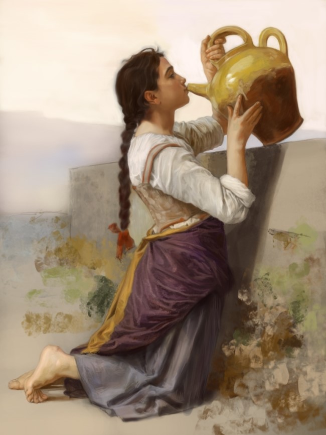 650x866 Copy Of A William Bouguereau Painting By Victorbang - Copy Painting