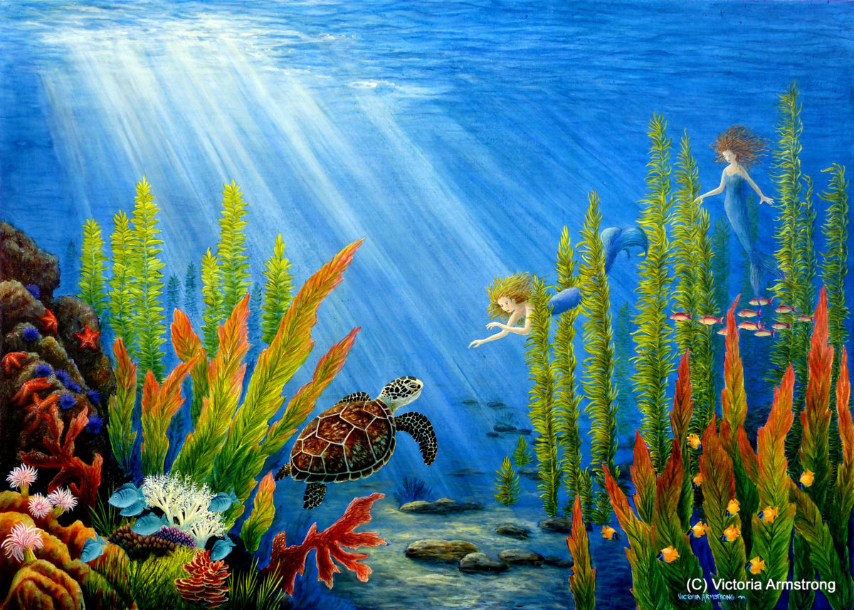 1200x857 At The Edge Of The Reef (Victoria Armstrong) - Coral Painting