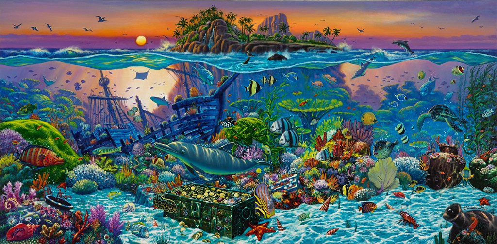 Coral Reef Island - Coral Reef Painting. 