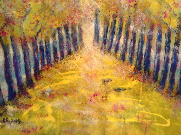 770x575 Saatchi Art Trees And Leaves Painting By Elaine Cordova Ec - Cordova Painting
