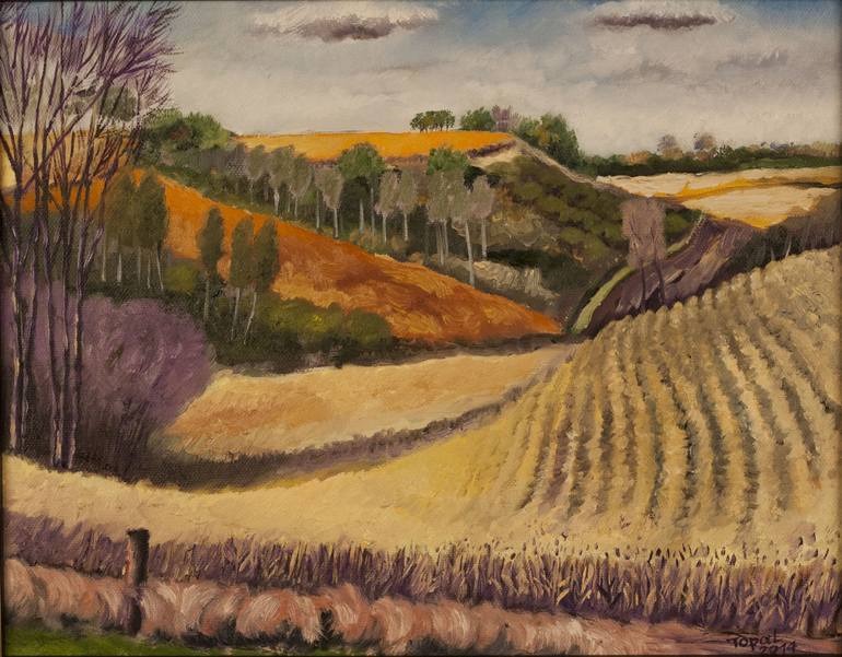 770x601 Saatchi Art Cornfield Painting By Vladimir Topal - Corn Field Painting