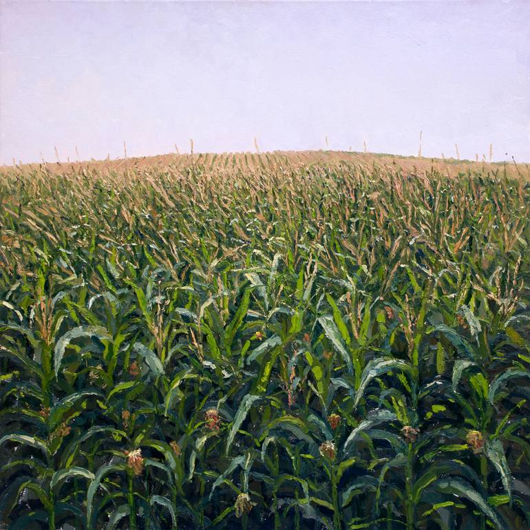 770x770 Saatchi Art Pennsylvania Corn Field Painting By Miguel Saludes - Corn Field Painting