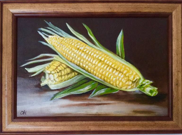 770x571 Saatchi Art The Sweet Corn Painting By Olga Koval - Corn Painting