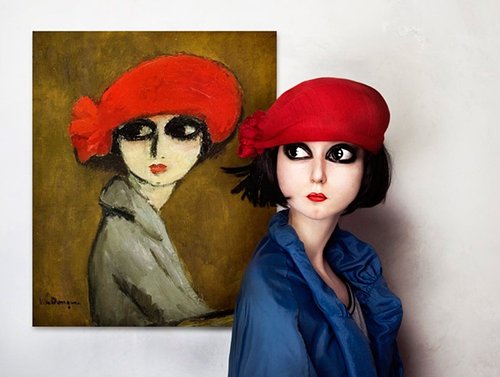 500x377 The Muse Of Artist Kees Van Dongen's Painting The Corn Poppy - Corn Poppy Painting