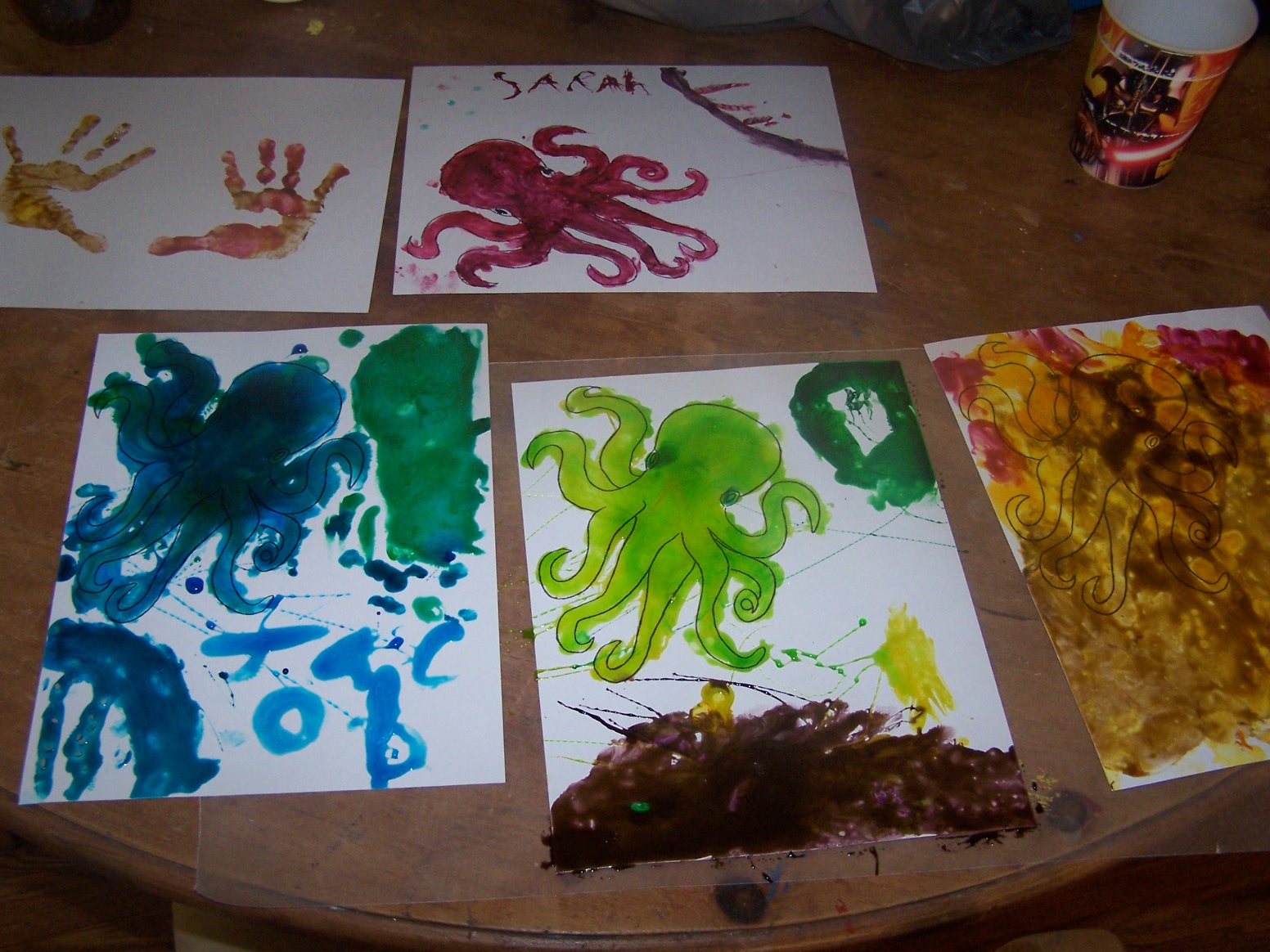 1552x1164 Homeschooling And Homesteading In The Present A Whale Of An Ocean - Corn Syrup Painting