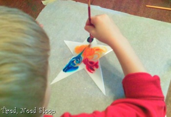 350x239 Preschool Art Epiphany Stars And Corn Syrup Painting Tired - Corn Syrup Painting