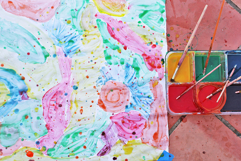 800x533 Diy Art Materials 3 Easy Homemade Paints For Kids - Corn Syrup Painting