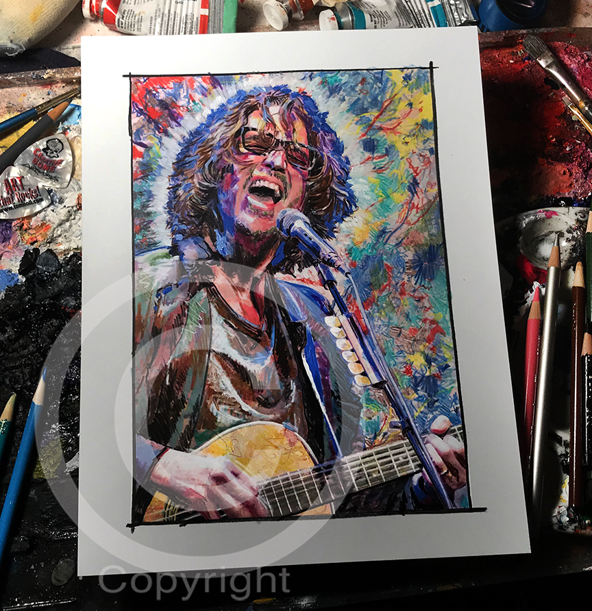 864x892 Tom Nollnew Chris Cornell Painting - Cornell Painting