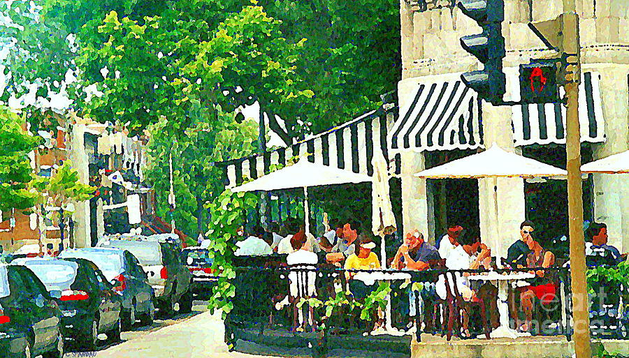900x513 Corner Taverne Terrace French Paris Bistro Painting Sidewalk Cafe - Corner Cafe Painting