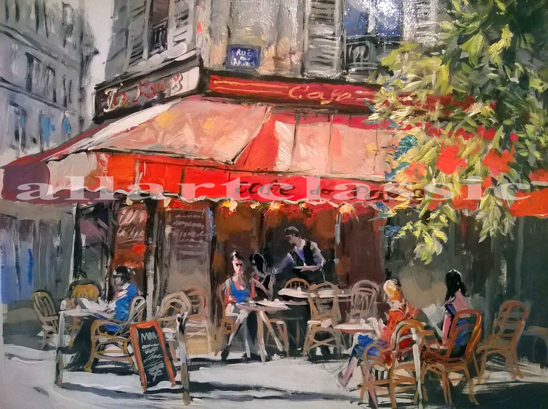 1800x1344 Cheap Paintings For Sale - Corner Cafe Painting