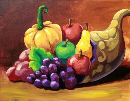 519x404 Cornucopia Painting Acrylic Painting Ideas And Tutorials - Cornucopia Painting