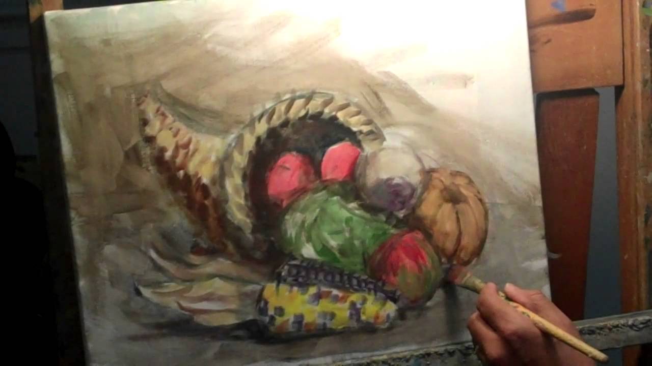 1280x720 How To Paint A Cornucopia - Cornucopia Painting