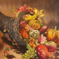 236x236 Oil Painting - Cornucopia Painting
