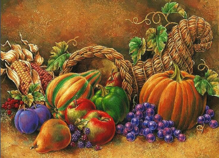 737x532 Traditional Cornucopia Painting Best Of Autumn - Cornucopia Painting