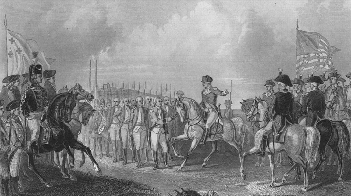 1200x670 George Washington - Cornwallis Surrender At Yorktown Painting