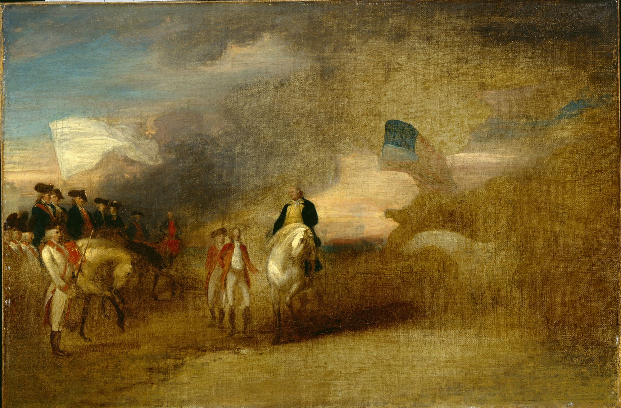 2000x1314 Surrender Of Cornwallis - Cornwallis Surrender At Yorktown Painting