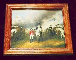 300x240 Framed Revolutionary War Painting On Canvas Surrender At Yorktown - Cornwallis Surrender At Yorktown Painting