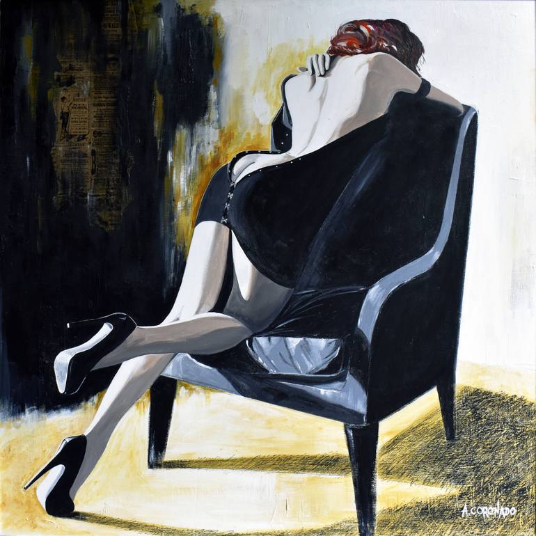 770x770 Saatchi Art The Girl With The Red Hair Painting By Alfredo Coronado - Coronado Painting