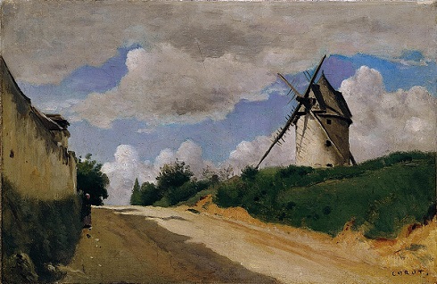 490x318 Ordrupgaard Corot The Windmill - Corot Painting