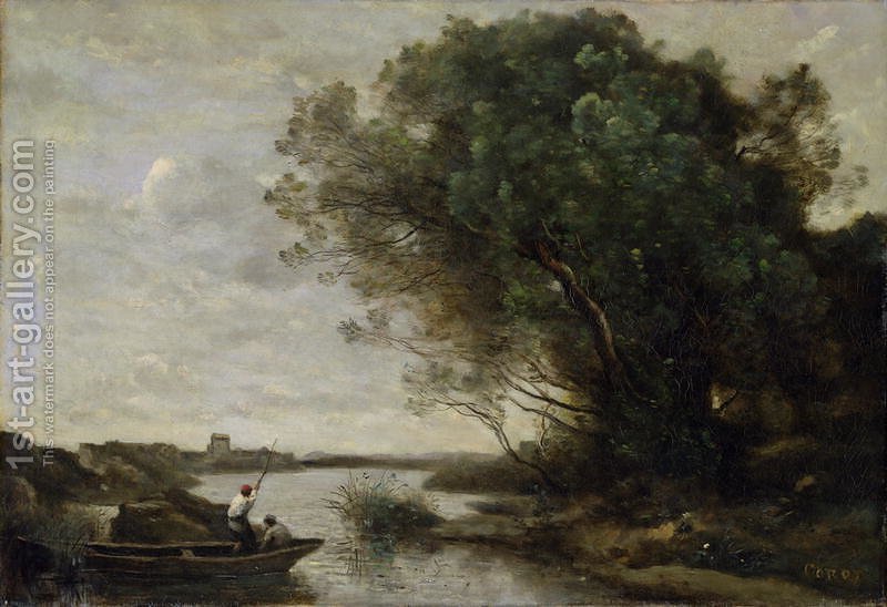 800x548 River Landscape Jean Baptiste Camille Corot Reproduction 1st Art - Corot Painting