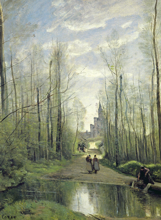 660x900 The Church At Marissel Painting By Jean Baptiste Camille Corot - Corot Painting