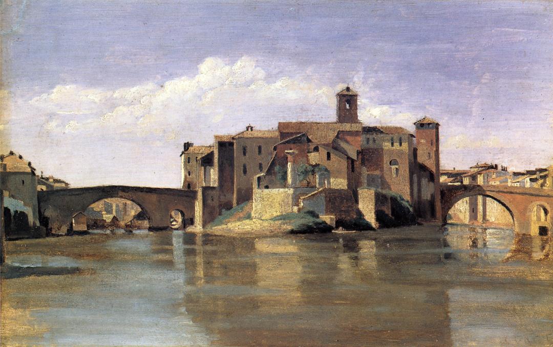 1080x678 Favourite Paintings 17 Camille Corot, View Of Rome Castel Sant - Corot Painting