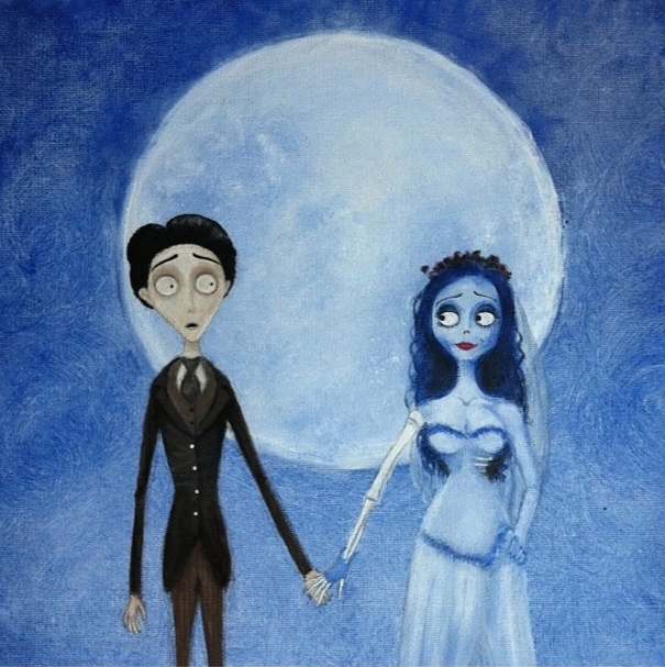 605x607 Corpse Bride By Kogle - Corpse Bride Painting