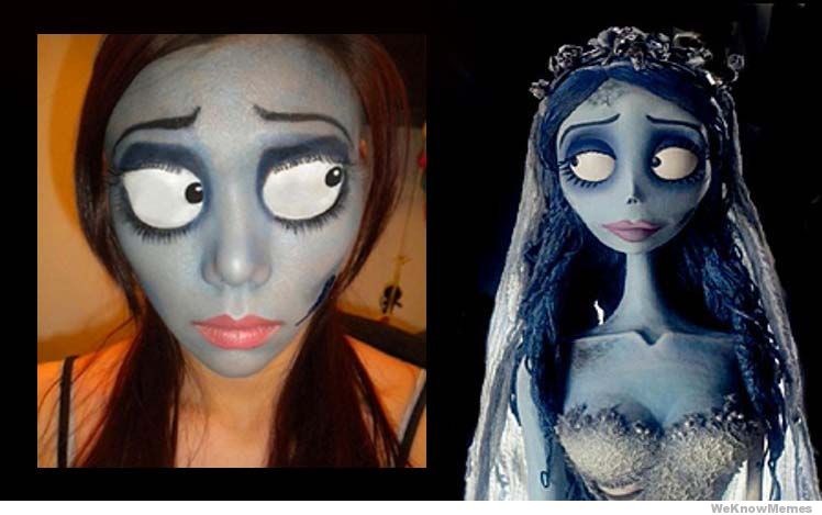 748x469 Corpse Bride Face Paint Weknowmemes - Corpse Bride Painting