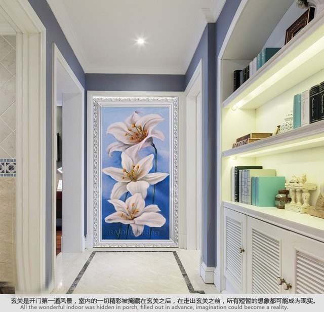 640x616 Free Shipping Vertical Version Porch Corridor Decoration Painting - Corridor Painting