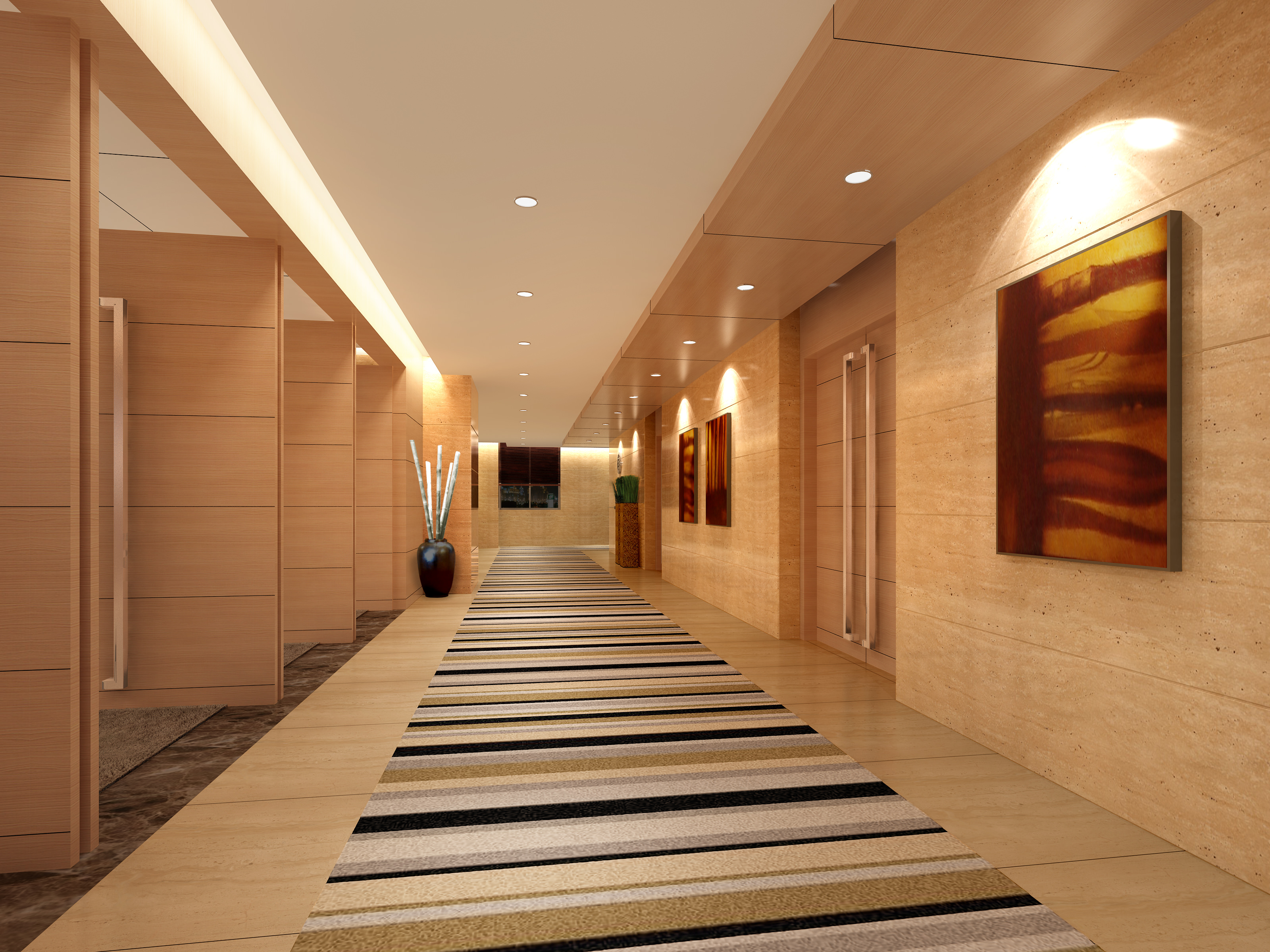 3200x2400 Carpeted Corridor With Wall Painting 3d Model Cgtrader - Corridor Painting