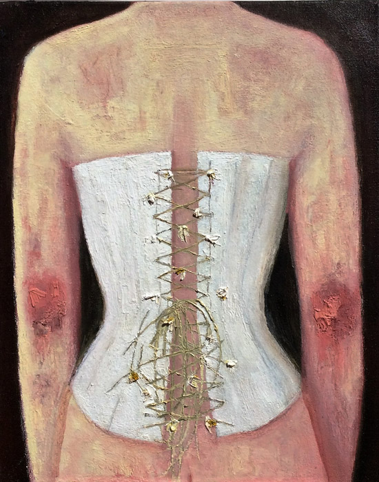 550x700 Lisa Stokes Original Painting For Sale - Corset Painting