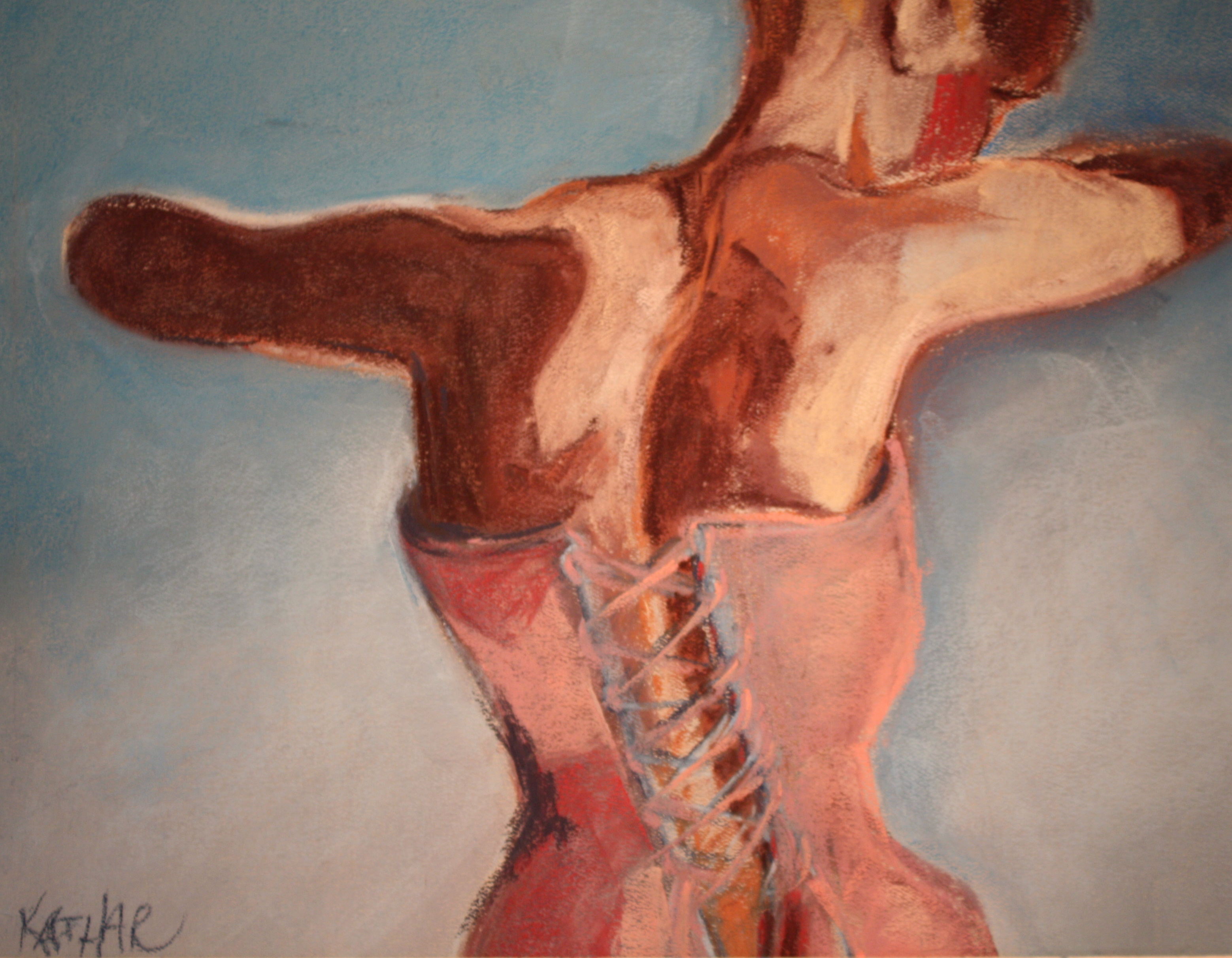 3117x2425 The Corset Art By Kathleen Hartman - Corset Painting