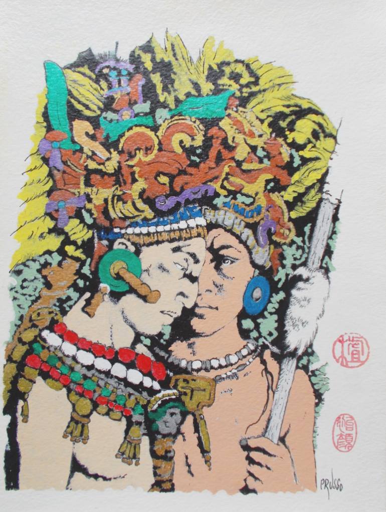 770x1021 Saatchi Art Contemplating Cortez Painting By Roberto Prusso - Cortez Painting