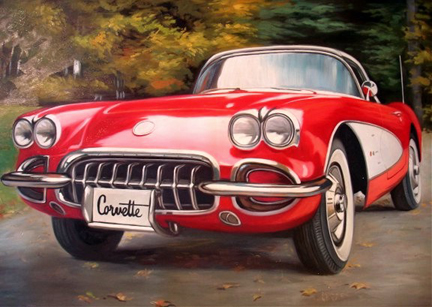 432x307 1958 Corvette - Corvette Painting