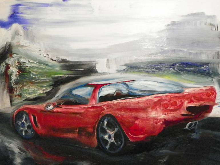 770x577 Saatchi Art Corvette Painting By Peter Neckas - Corvette Painting