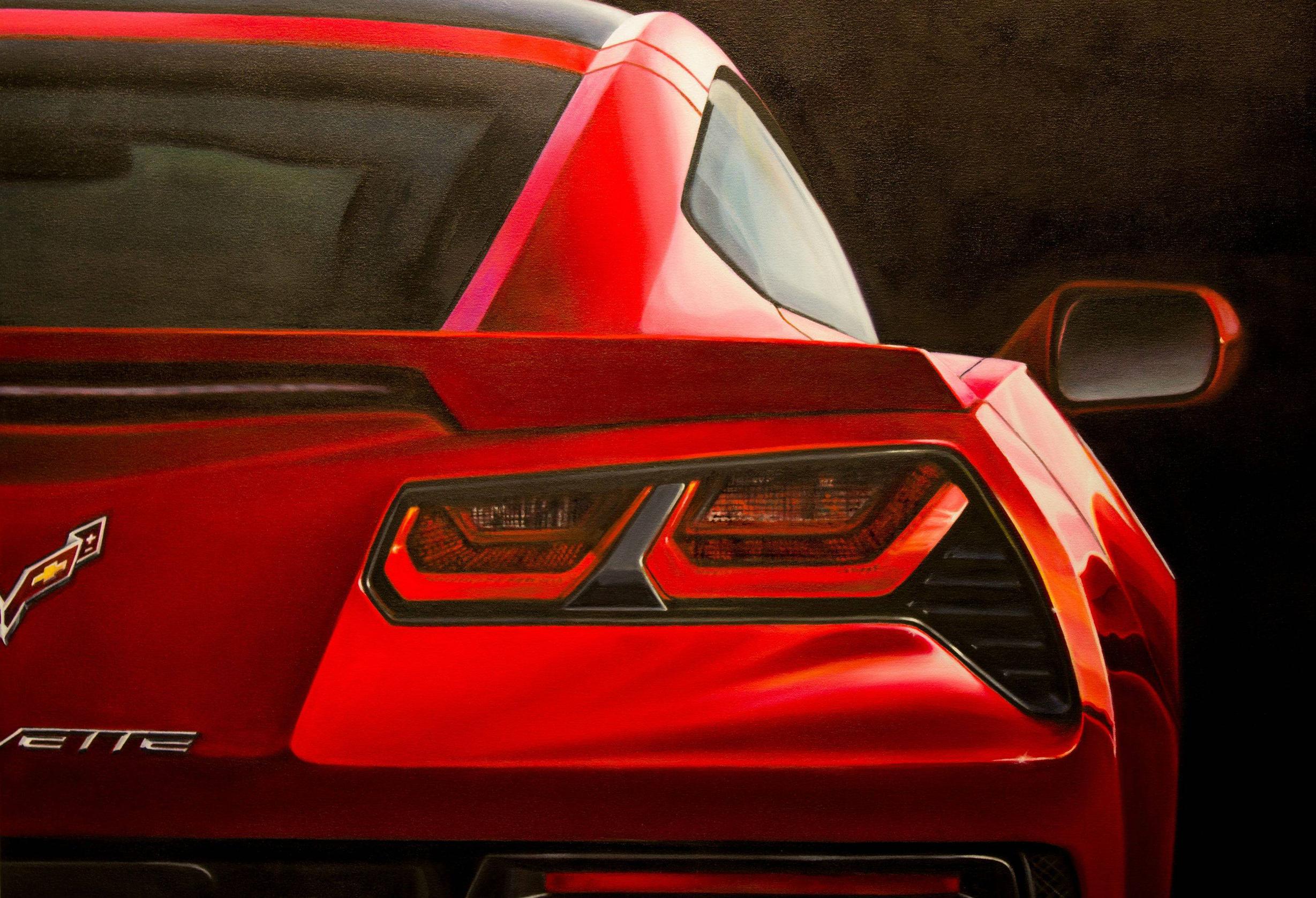 2457x1677 Wanted To Share An Oil Painting I Just Finished That I Think You - Corvette Painting