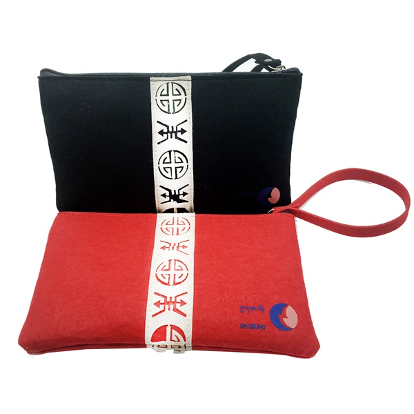 600x600 Felt Cosmetic Bag With Painting - Cosmetic Painting