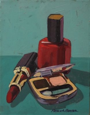 312x400 Contemporary Still Life Oil Painting With A Cosmetic Theme By - Cosmetic Painting